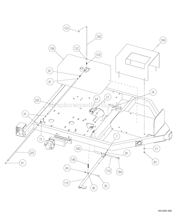 FueláSystem Diagram and Parts List for CH922DH 74950 Bear Cat Chipper Shredder